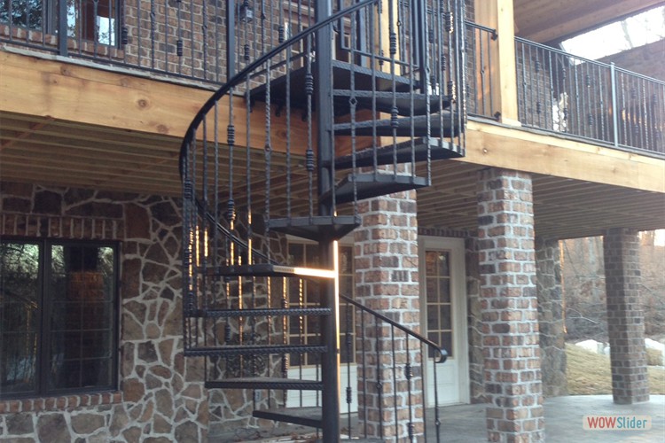 Patio Area and Custom Spiral Staircase
